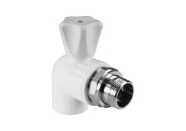 Кран шаровой для радиатора угловой VALFEX 20 мм х 1/2"