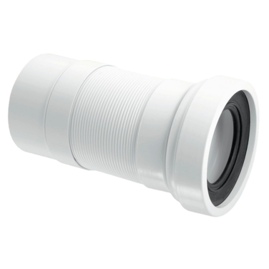 Гофра для унитаза с гладким окончанием (L210-330мм) McAlpine  MRWC-F20P